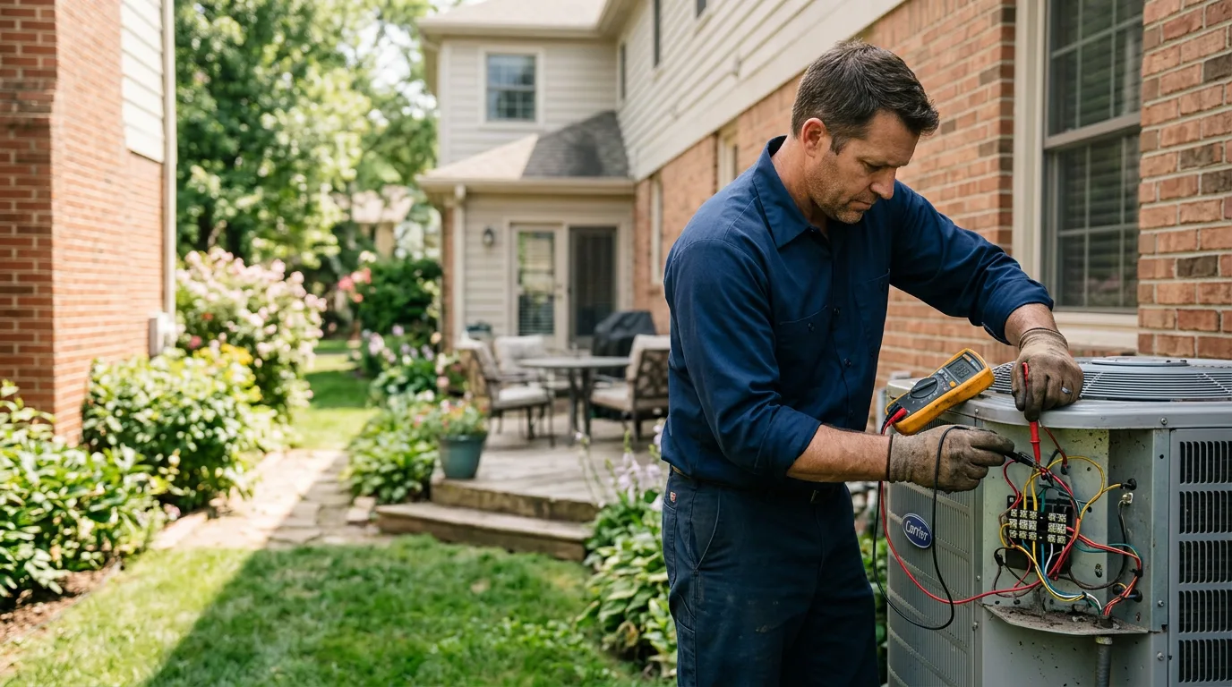 HVAC technician working near Dacoma, OK